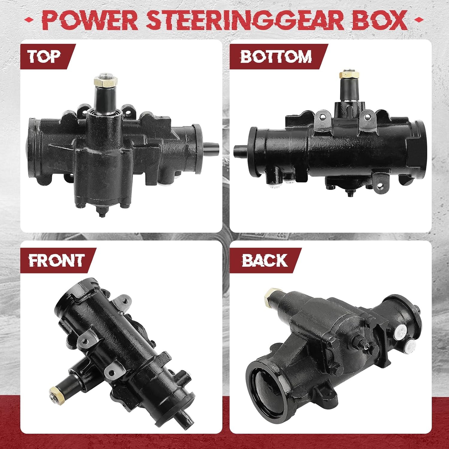 27-6510 Power Steering Gearbox Gear Box Compatible with Chevrolet Malibu/Camaro/El Camino/Monte Carlo 1977-1979 & GMC Caballero 1978-1979, Sprint & Pontiac Firebird, RWD Only