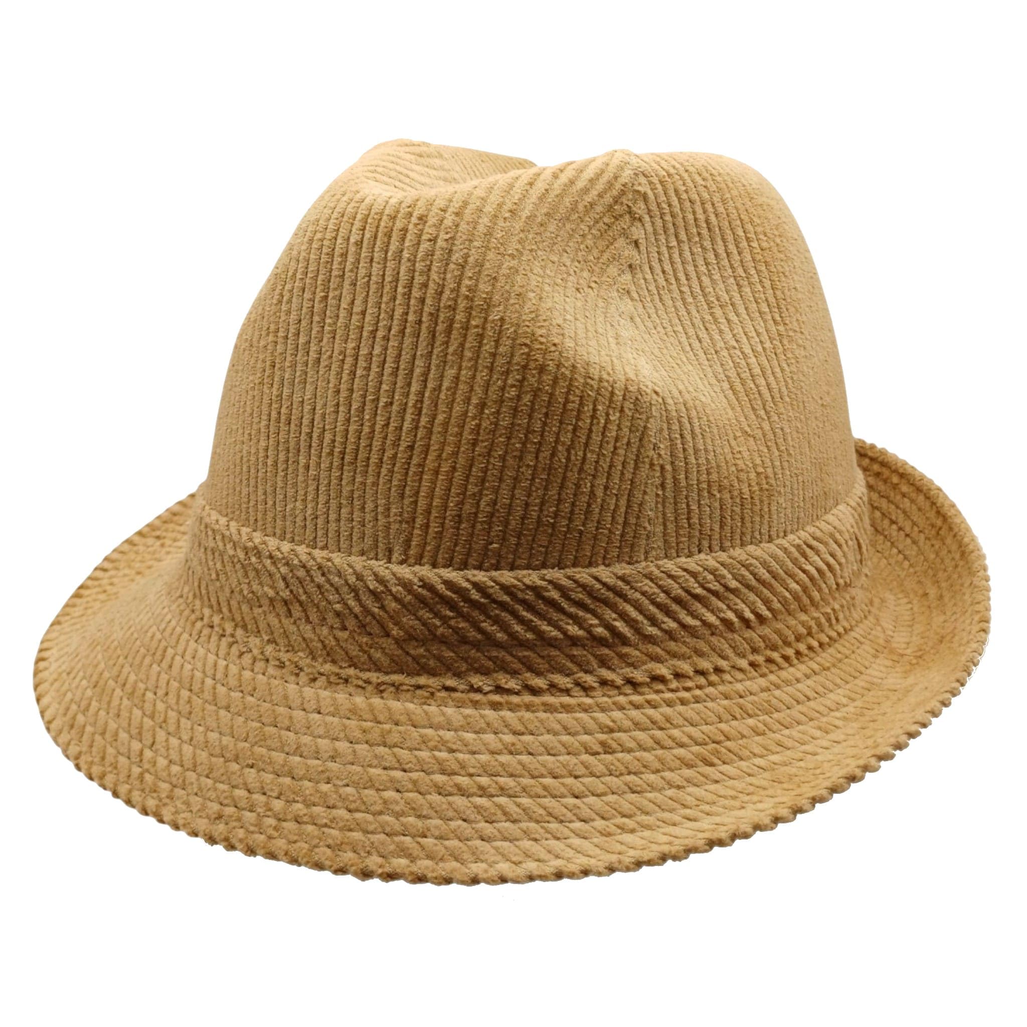 Der Klassische Hausmeister Krause Trilby-Cordhut - Stabiler Hut aus Baumwolle in Beige - Kordhut in 100% Baumwolle