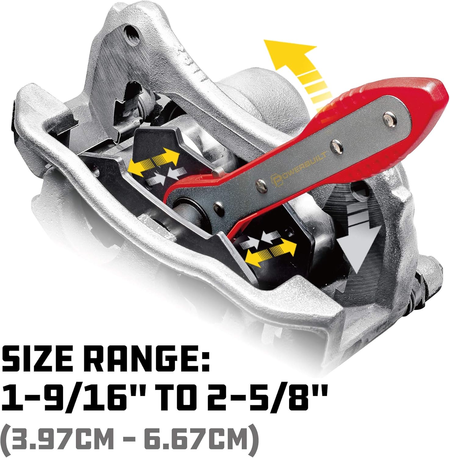 Powerbuilt 647796 Ratcheting Caliper Piston Tool Set, 1 Pack BigaMart