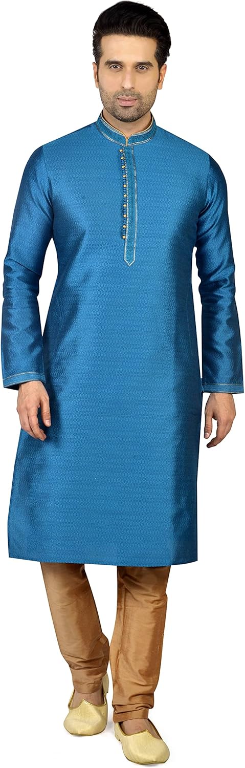 Tathastu Mens Silk Kurta Pyjama Set