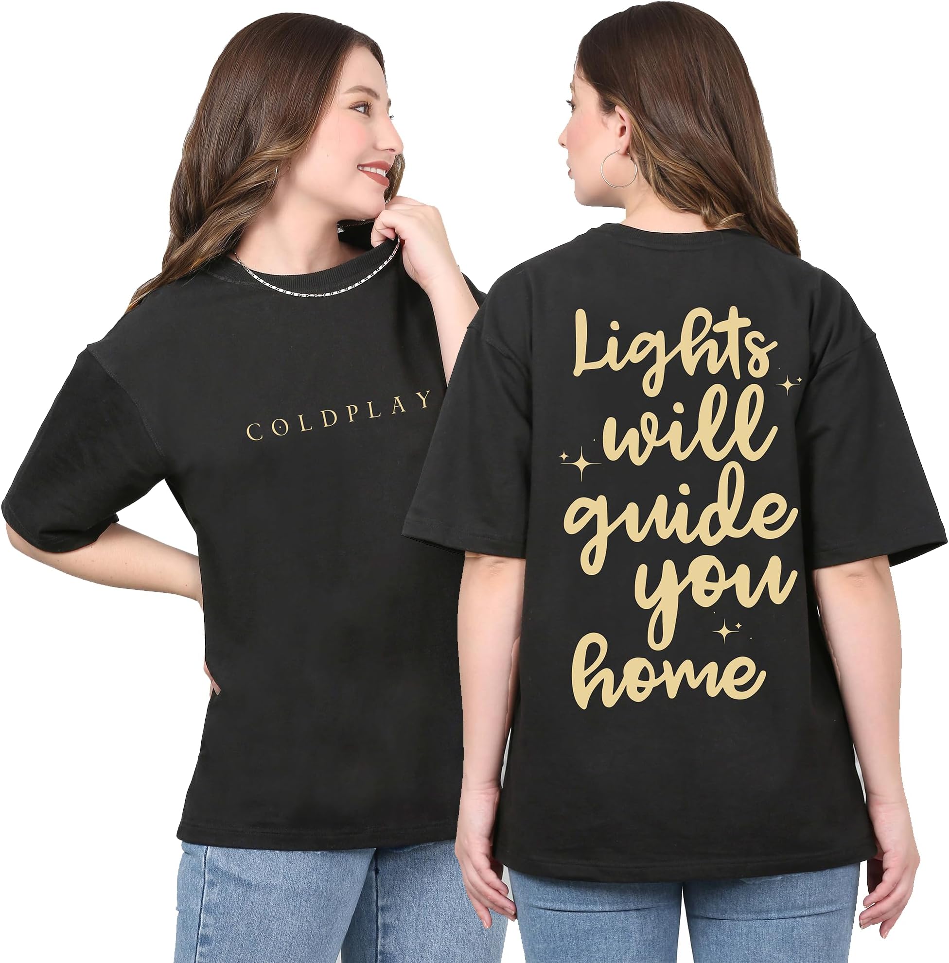 SILLYSTYLEMushroom Oversized Black Tshirt for Women and Men Drop Shoulder Unisex Baggy Loose Fit Cotton T-Shirts