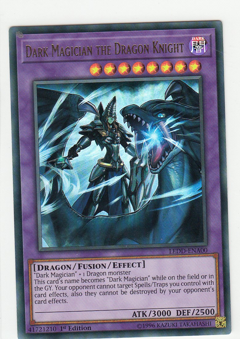 yu-gi-oh YuGiOh LEDD-ENA00 1st Ed Dark Magician the Dragon Knight Ultra Rare Card single card