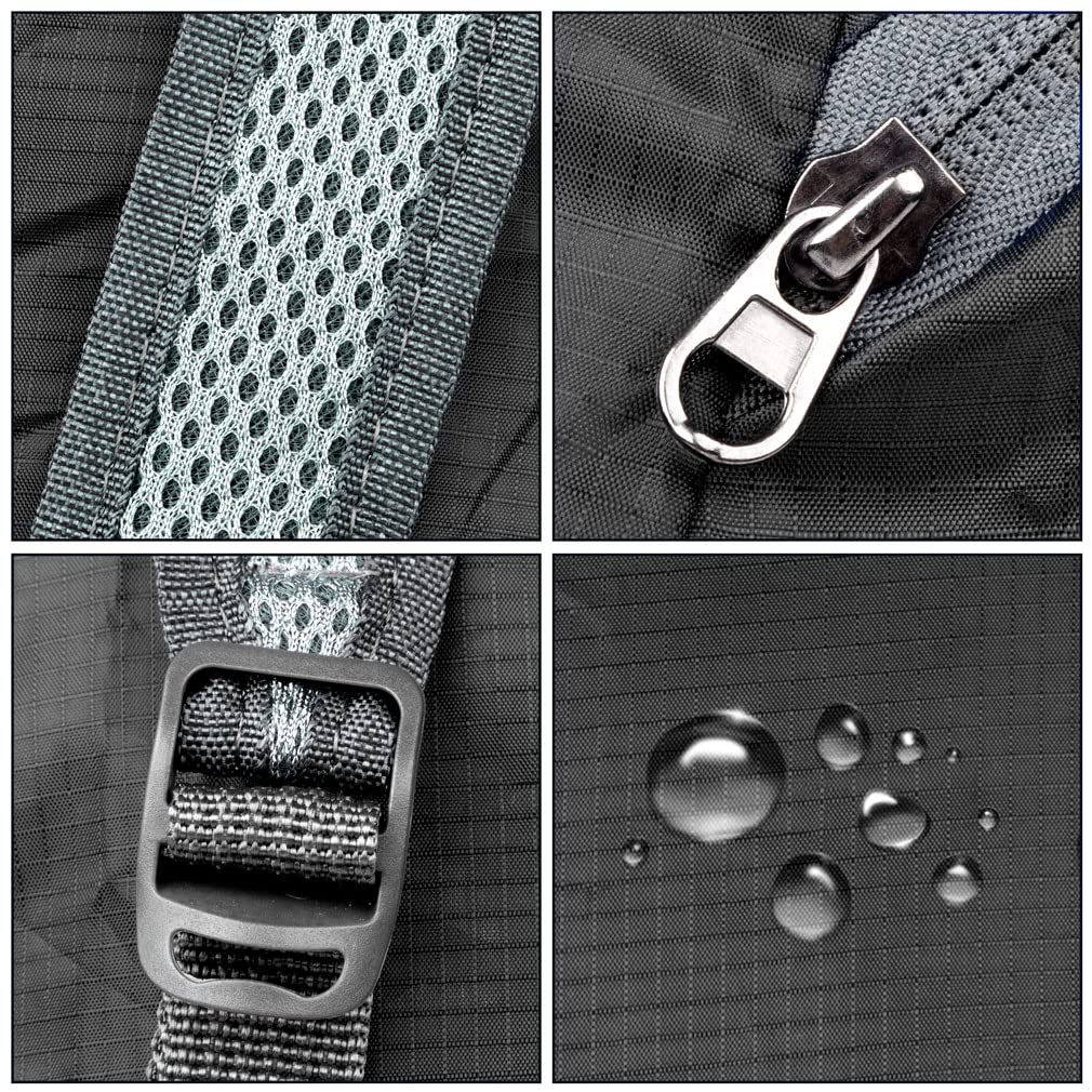 Feibmir 2 zaini ultraleggeri pieghevoli, resistenti all'acqua, zaino da trekking, zaino pieghevole per uomini, donne, bambini, viaggi, campeggio, arrampicata, ciclismo