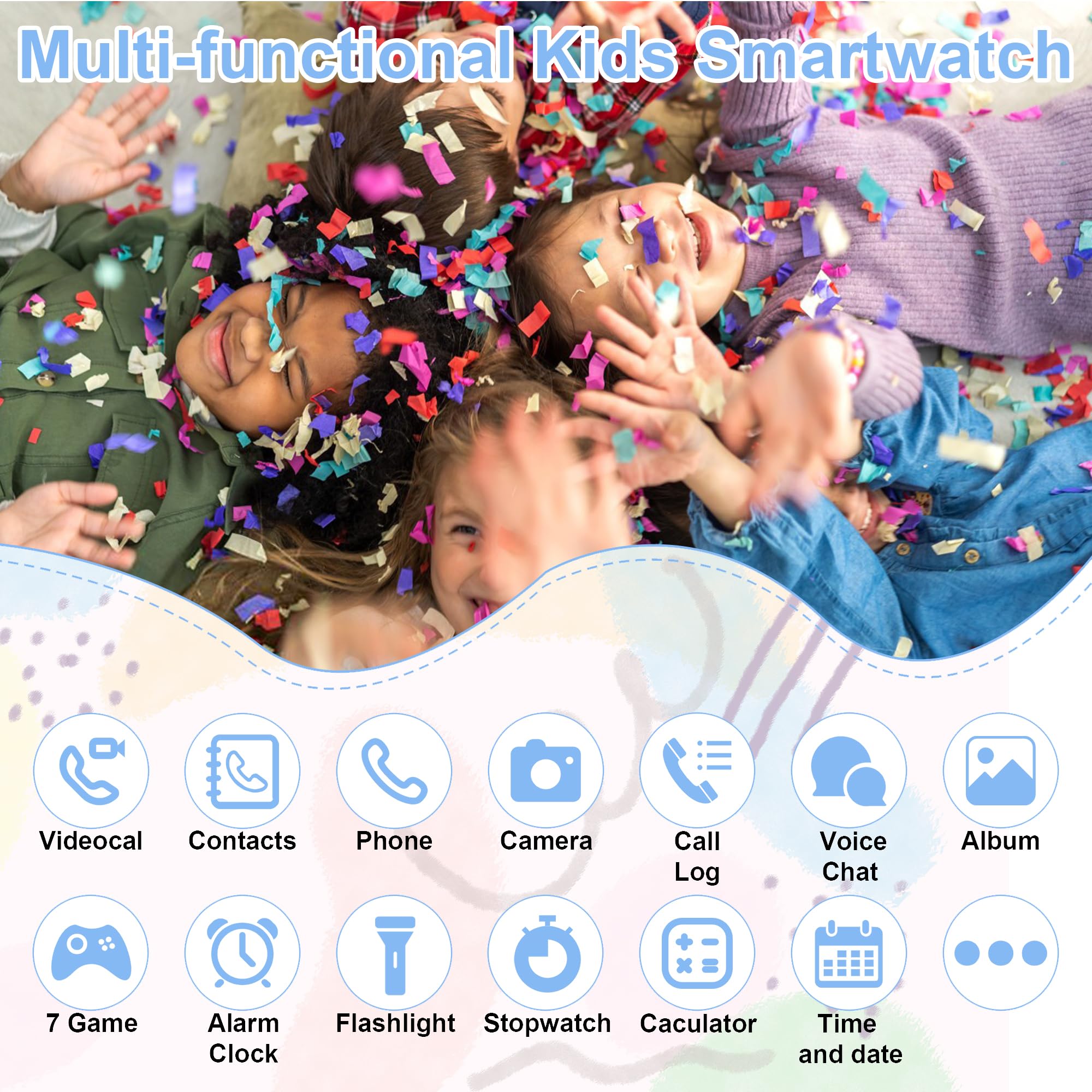 Smartwatch Bambini GPS, Orologio Smartwatch Bambini GPS Telefono