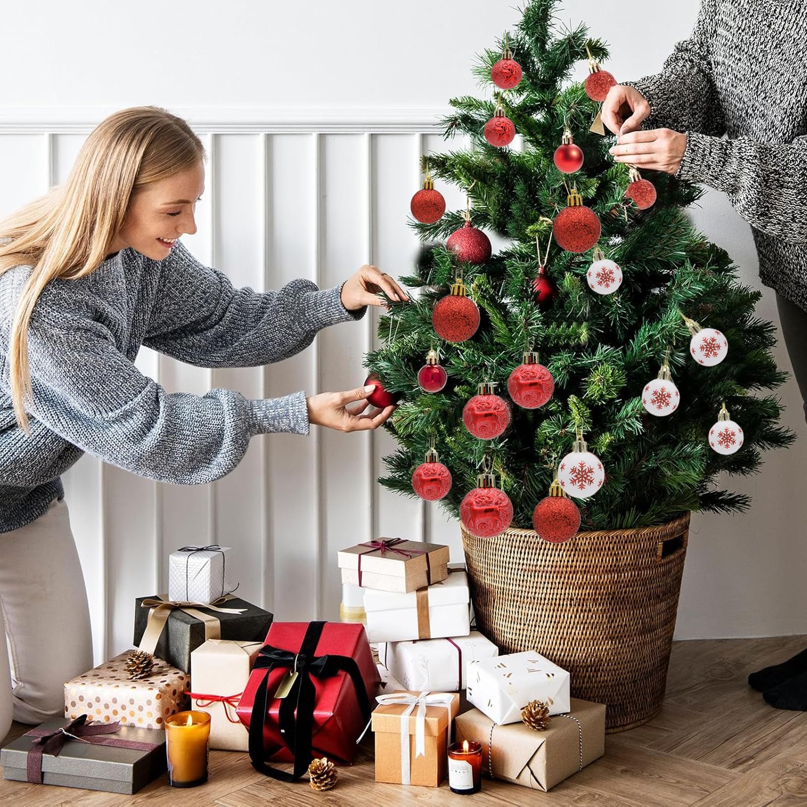 30x Weihnachtskugeln 4cm | Unzerbrechlicher Christbaumschmuck Für Innen & Außen