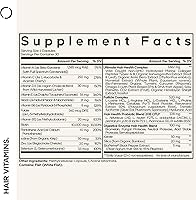 Vista 2 de Codeage Vitaminas para el cabello 10000 mcg de biotina, queratina, colágeno, vitamina A, B12, C, D3, E, zinc, inositol, apoyo para el cuidado