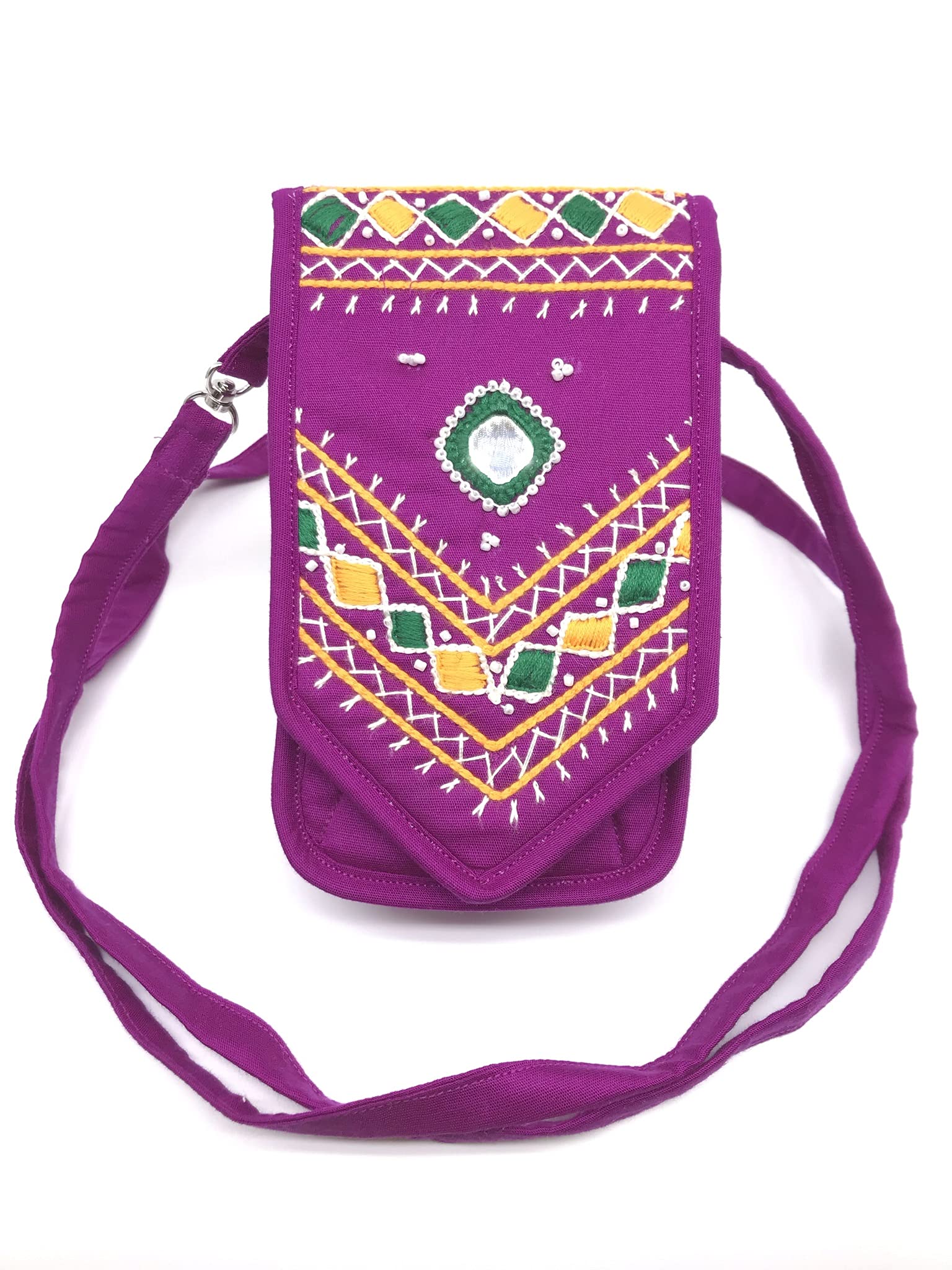 srishopify handicrafts unisex-child sling bag for mobile, magenta colour (B09DBLN4R8) Amazon Price History, Amazon Price Tracker