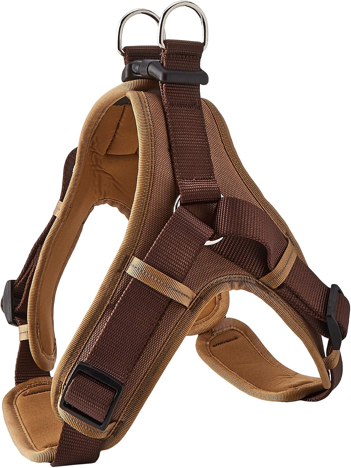 HUNTER Vario Quick Neoprene Harness, Large, 67-80 cm, 25 mm, Brown/Caramel, Large, 67 - 80 cm, 25 mm