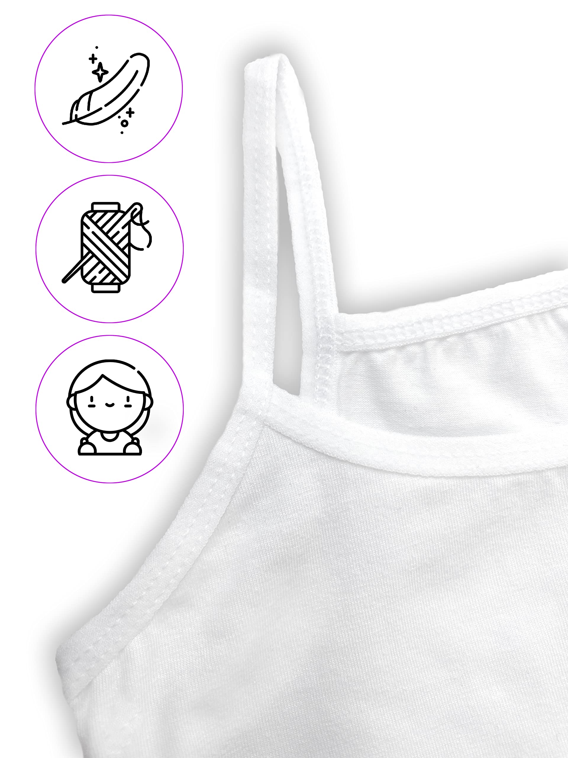 Camiseta Interior Tirantes Niña Sin Mangas Pack de 6