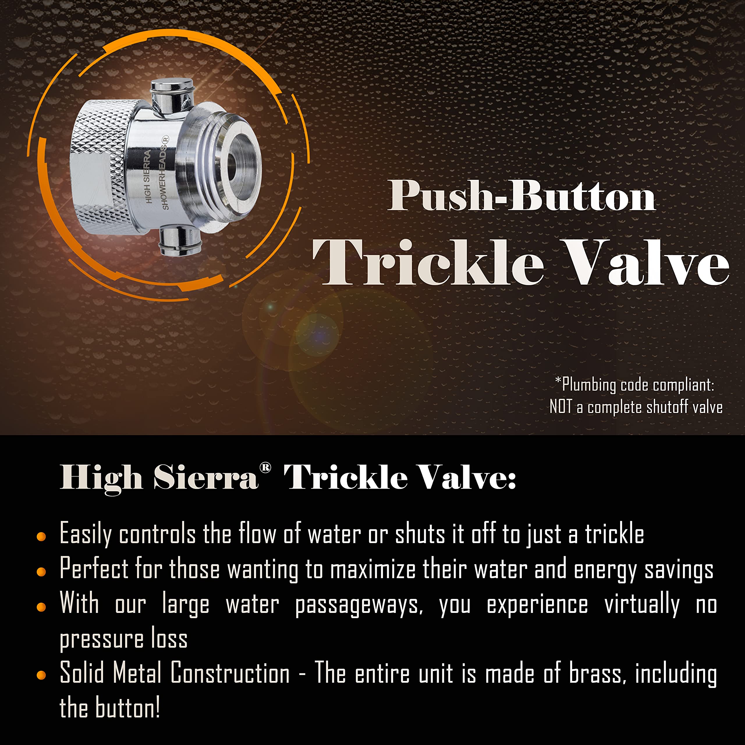 Buy Shower Head Shut Off Valve (SHUTS OFF FLOW TO A TRICKLE) Plumbing