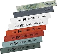 RUIXIN PRO 8-Pc Knife Sharpening Stones for RX-008 RX-009 Sharpener: 180-10000 Grit Whetstone Set by Moviron, No Base