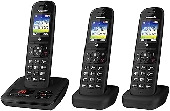 Panasonic KX-TGH723EB Digital Cordless Telephone with Automated Call Block, Enhanced Volume and Answering Machine