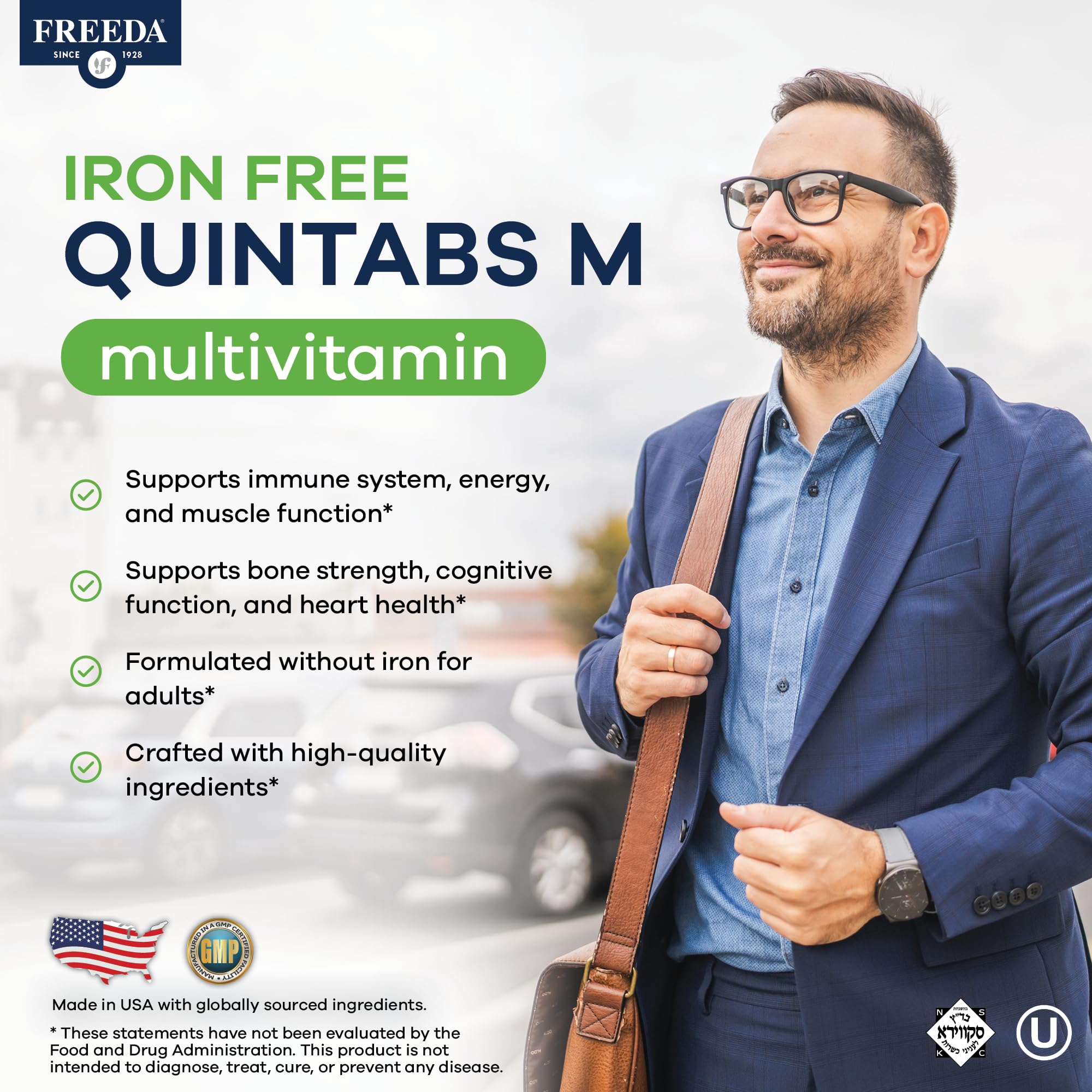 FREEDA One Daily Multivitamin Without Iron for Men & Women, High Potency — Amazon image 2