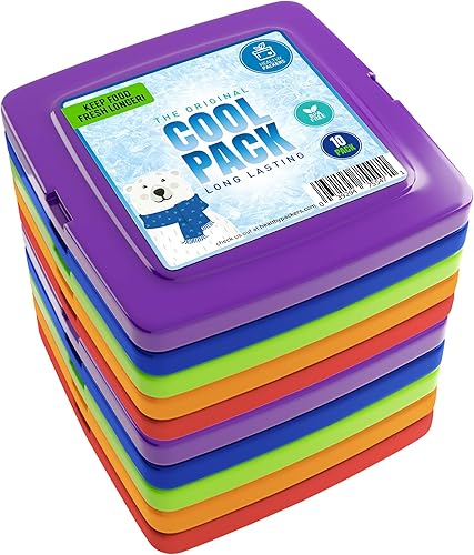 Miniatura 7 de Healthy Packers Paquetes de hielo para niños, paquetes delgados reutilizables de larga duración para loncheras, bolsas, enfriadores. Paquetes de