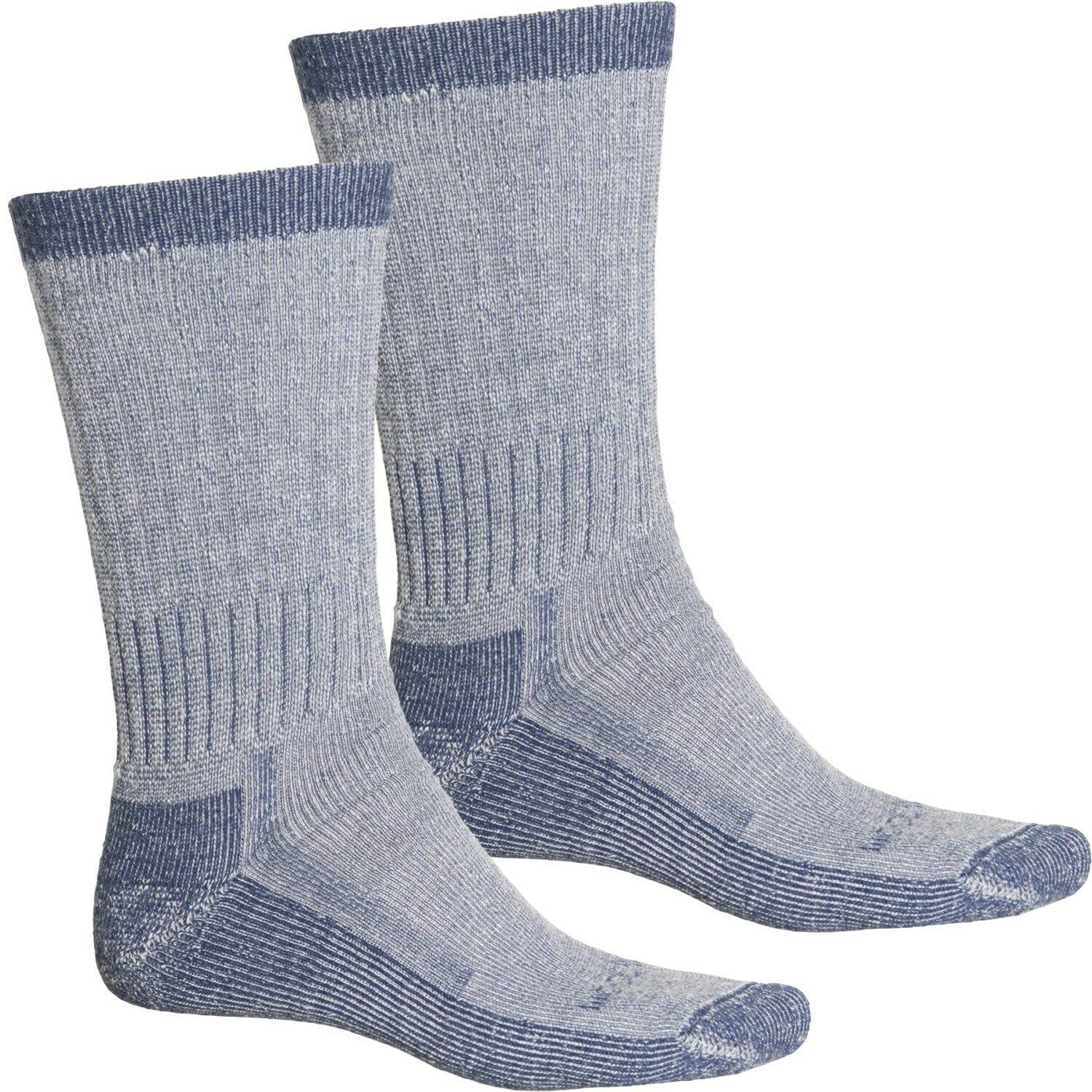 Woolrich Hiking Socks - Merino Wool, 2-Pack, Crew (For Men) LARGE (BLUE)
