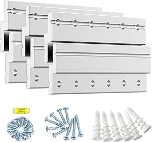 Sourcing Map French Cleat Picture Hanger 4 Inch, 10 Pairs Aluminum Z Clip Supports 50lbs Interlocking Wall Mounting Bracket To Hang Mirrors Panels Shelves Headboards Art Frames