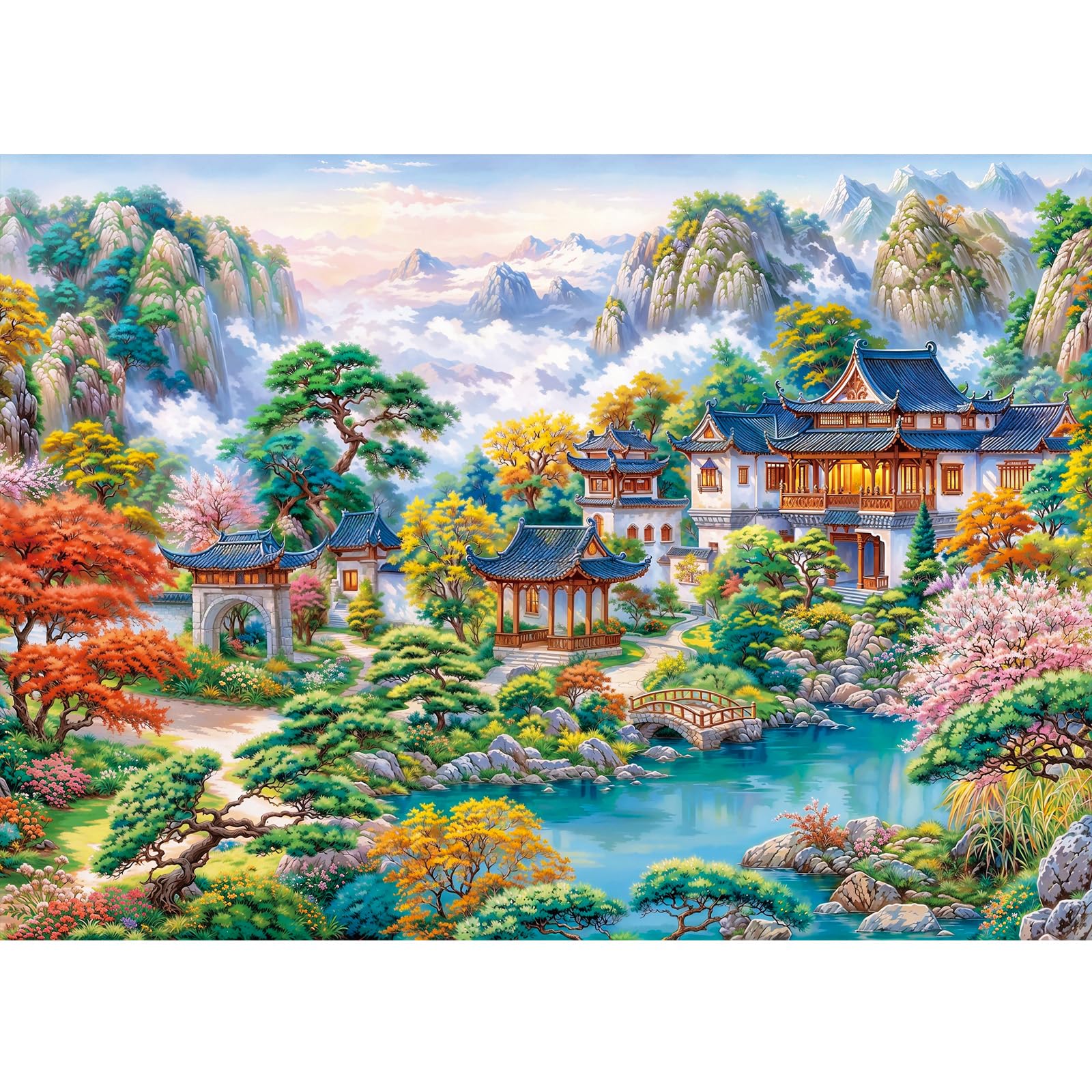 Jigsaw Puzzles For Adults 1000 -Beautiful Gardens — image 1