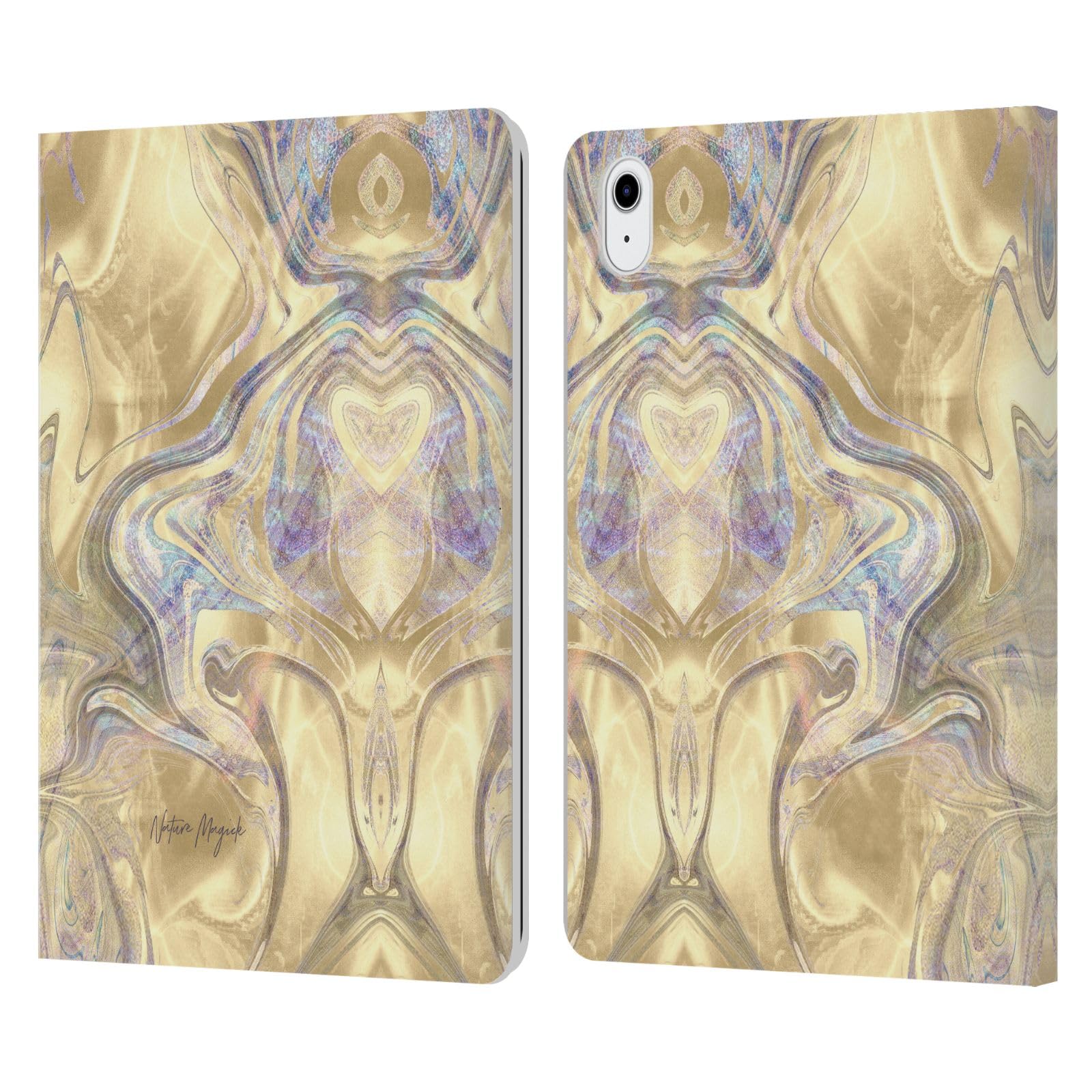Coque en Cuir Premium iPad Air Marbre Or Rose Chic - 7