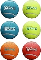Outward Hound Squeaker Ballz Small Squeaky Tennis Balls for Dogs Under 25 lbs - 2" Durable Fetch Toy 8-Pack
