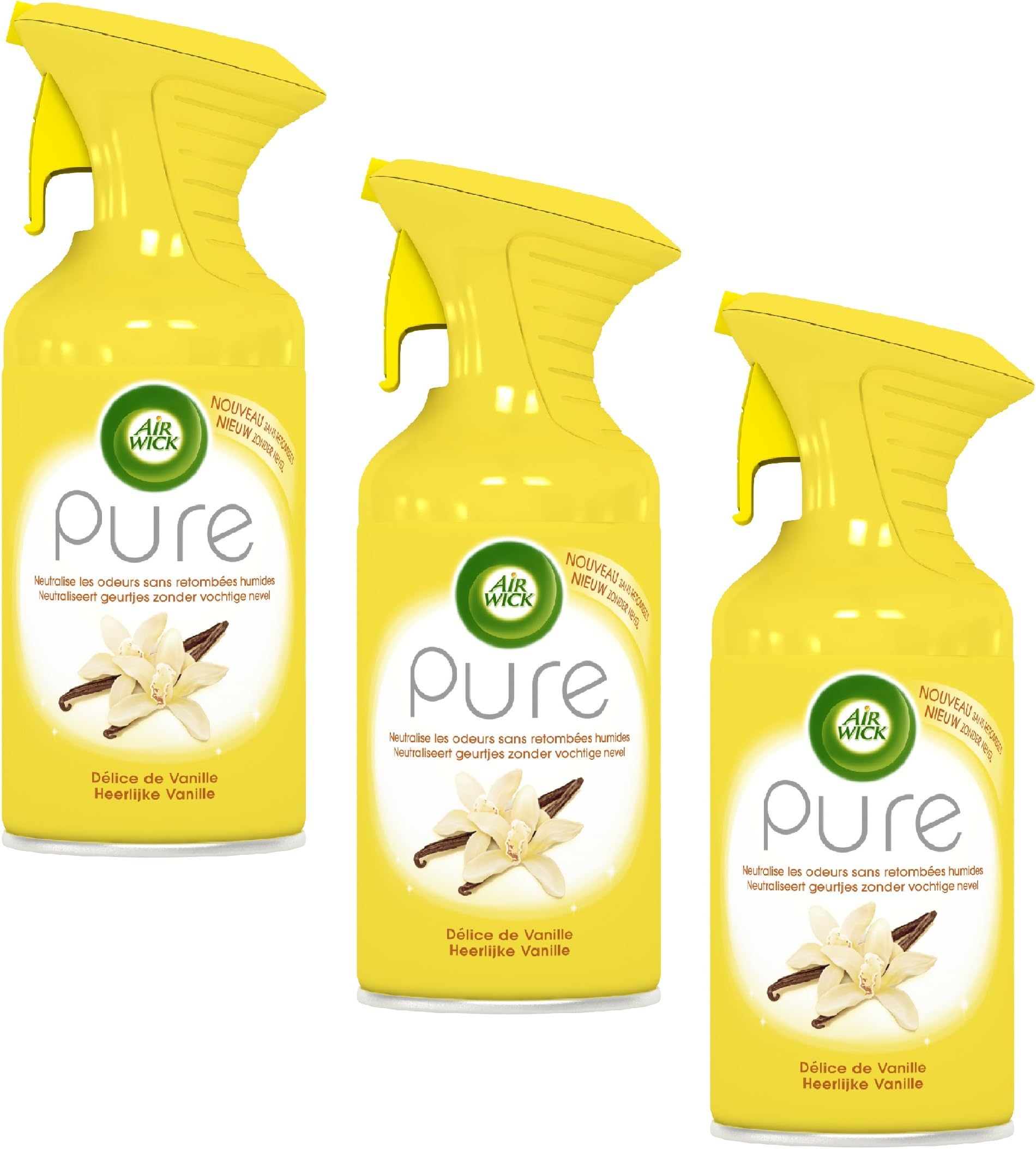 Air Wick Aerosol Pure Vanilla 250 ml – Pack of 3