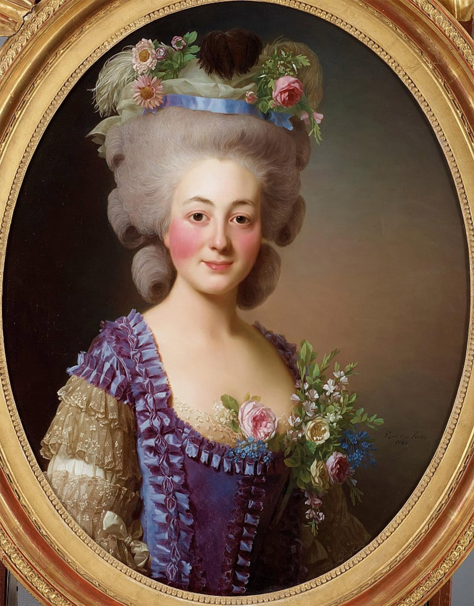 POSTERIIk Vintage Print Pop Art Landscape Artwork Portrait of Countess De Bavaria Grosberg by Alexander Roslin Art Prints for Office Home Decor 60x90cm