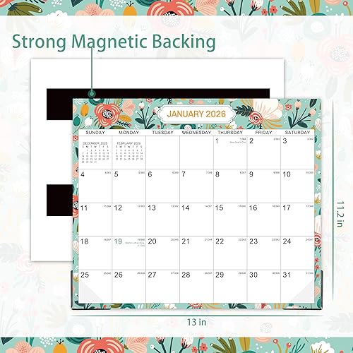 Miniatura 3 de Calendario magnético 2026 – Calendario 2026 para refrigerador de enero de 2026 a diciembre de 2026, calendarios de refrigerador de 12 meses, 11.2 x