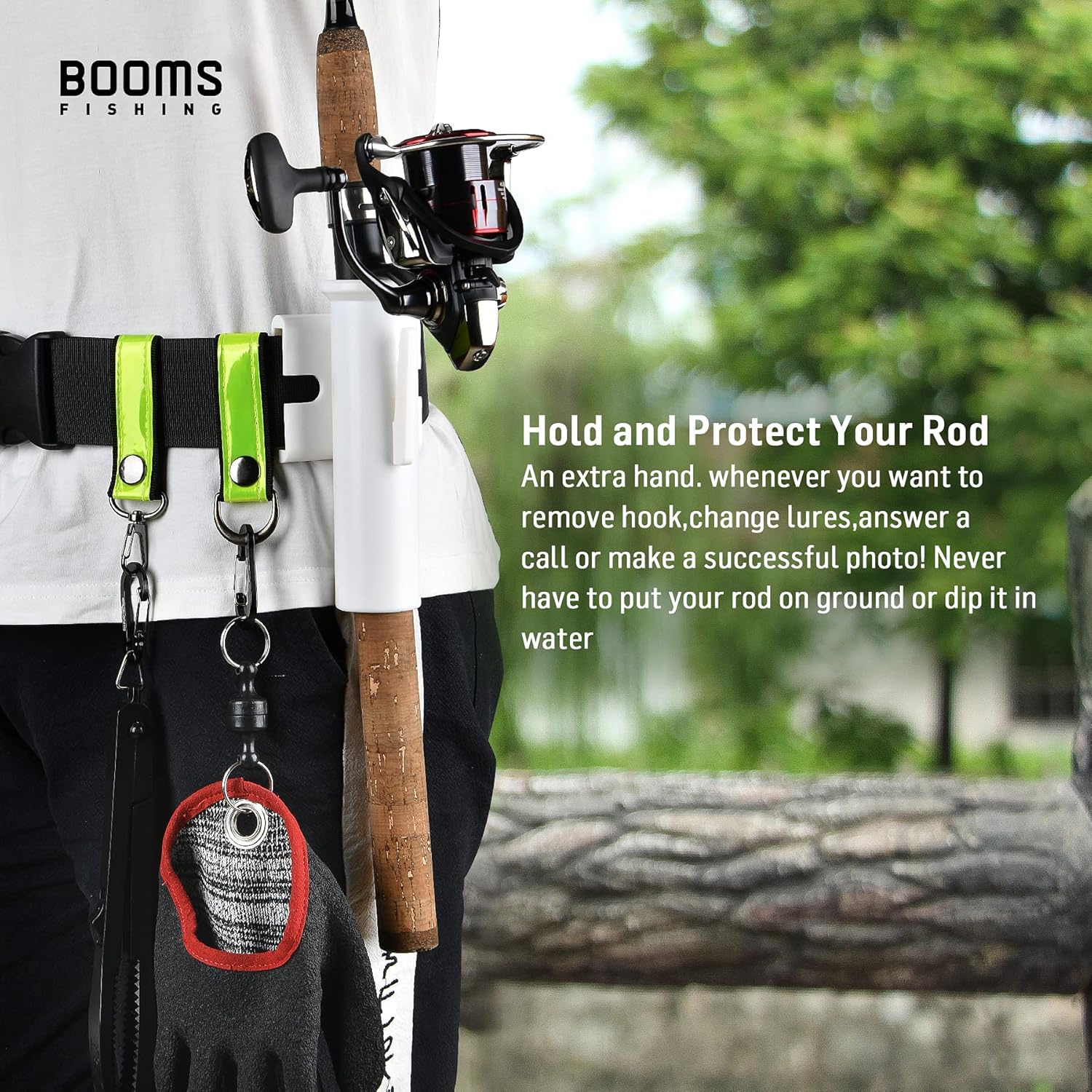 Booms Fishing V02 Waist Rod Holder Belt : Sports & Outdoors