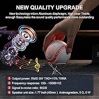 Vista 2 de Glow Baseball Bluetooth Speaker，Portable Sports Gift for Fans, Waterproof Outdoor Speaker with Party Lights.