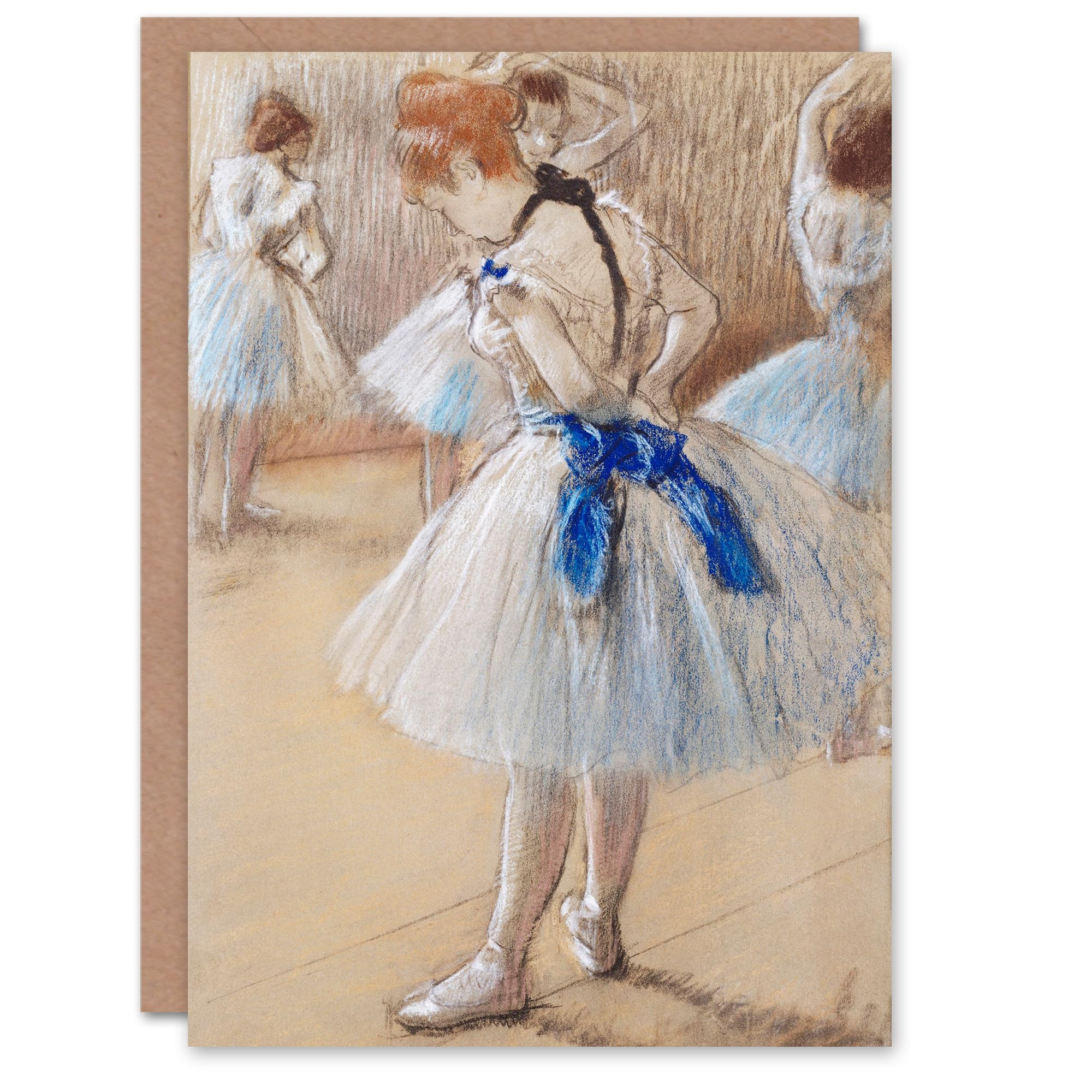 Artery8 Edgar Degas Art Card Dancer Ballerina Pastel Drawing
