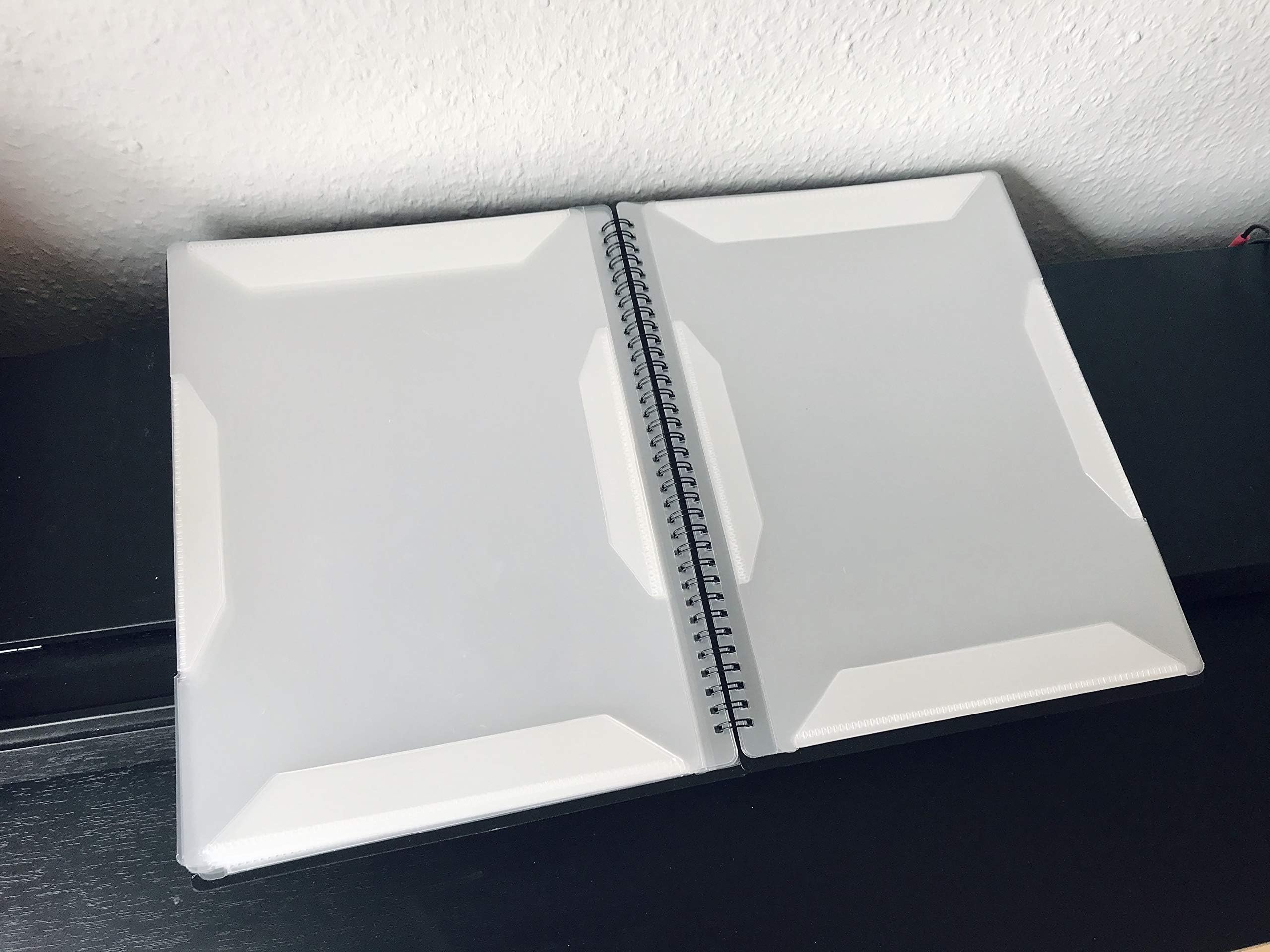 Spiralheft für 60 lose DIN A4-Blätter, LUTANY Notenmappe, blendfrei, Notiz ohne Entnahme möglich, Notenmappe, Hefter, Folder