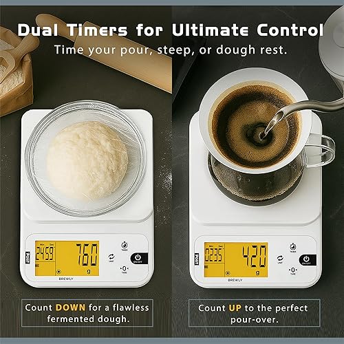 Miniatura 39 de Polit KPT-EVO - Báscula digital para alimentos, báscula recargable precisa de 0.02 oz con bandeja de acero inoxidable, capacidad de 13 libras, ideal