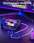 iVANKY 14-in-1 RGB 4K@144Hz Docking Station with 100W PD Charger for Steam Deck OLED/ROG Xbox Ally X/Legion Go, Foldable Dock with HDMI Gigabit Ethernet 10Gbps USB 3.2, SD/TF Slots, 1Gbps Ethernet