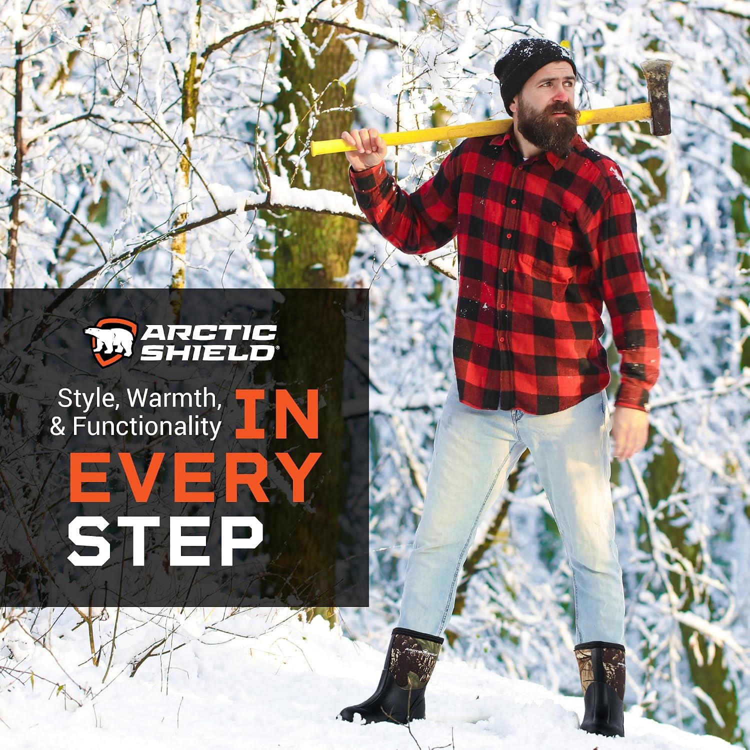 ArcticShield Neoprene Heavy Duty Rubber Boots for Men & Women - Durable Footwear Rain Boots - Insulated Waterproof Outdoor Boots for Hunting, Mud, Fishing, Gardening & Farming