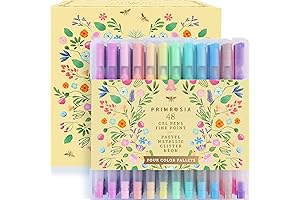 Primrosia Gel Pens: 48 Art Supplies for Adult Coloring Books & Bullet Journals