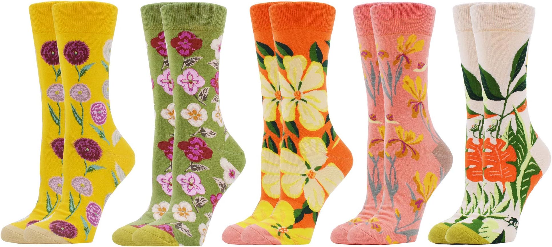 Women's Funny Colorful Novelty Pattern Cotton Crew Socks Funky Gifts for Mum
