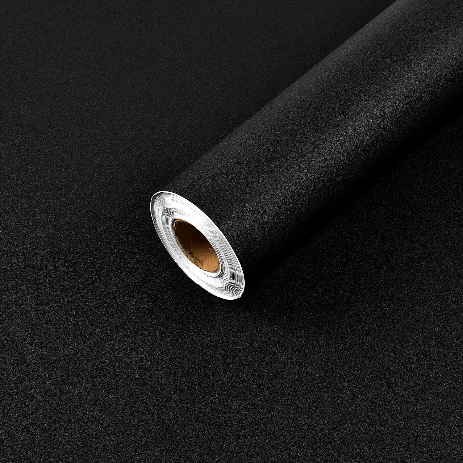 17.51" x400"Black Wallpaper Peel and Stick Wallpaper Removable Modern