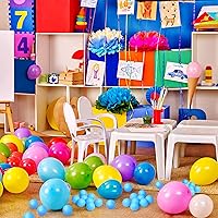 Vista 4 de Hanaive 100 unidades pelotas de tenis de mesa multicolor de 40 mm, pelotas de plástico a granel lavables, juego pequeño para juegos de piscina