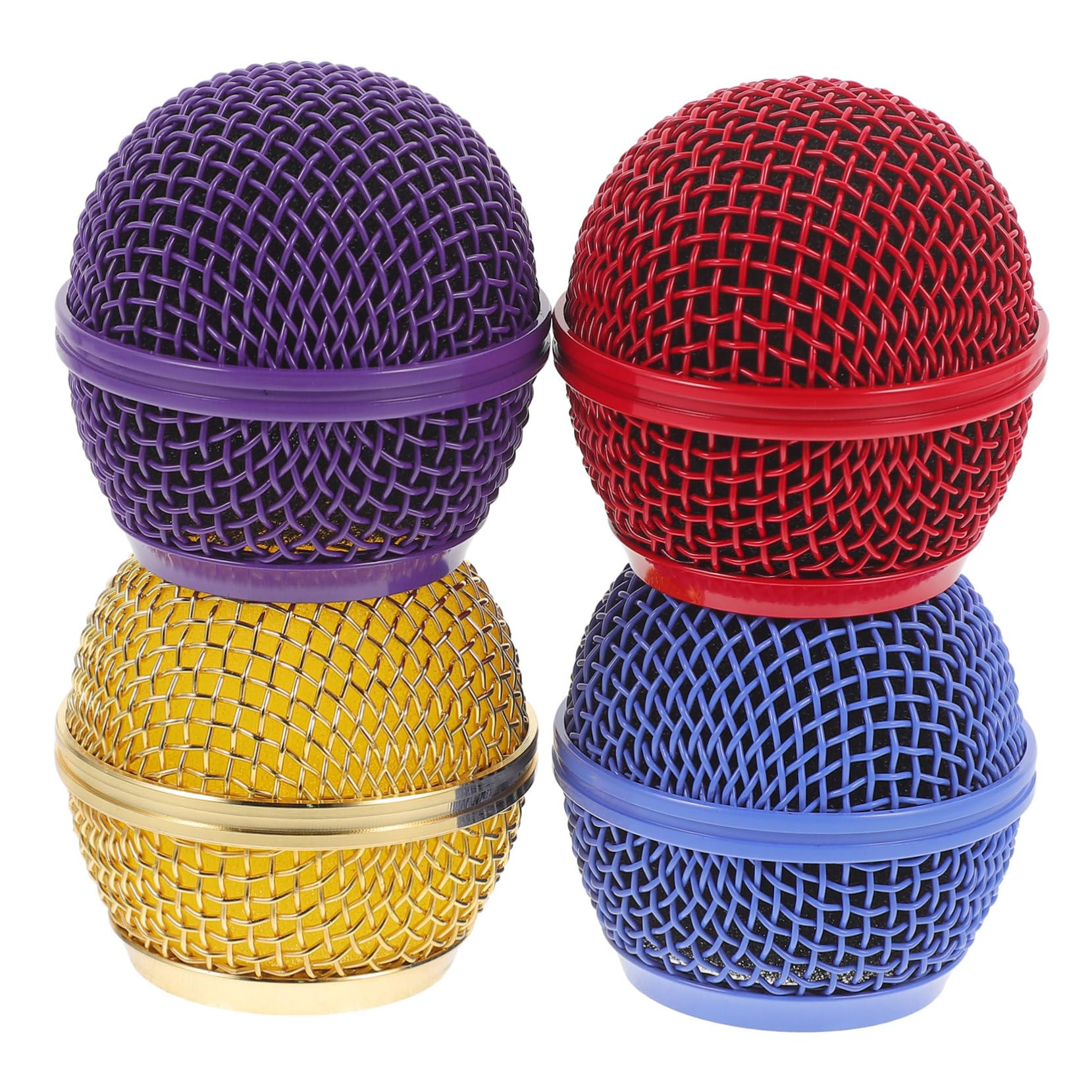 Generic Popfilter Mikrofon Metal 20 Stück Farbige Mikrofongitter Mikrofonteile Metall Mikrofonkopf Mikrofon Metallgitter Mikrofongitter Ersatzmikrofon Metall Ersatzgitter Netz Mikrofongitter