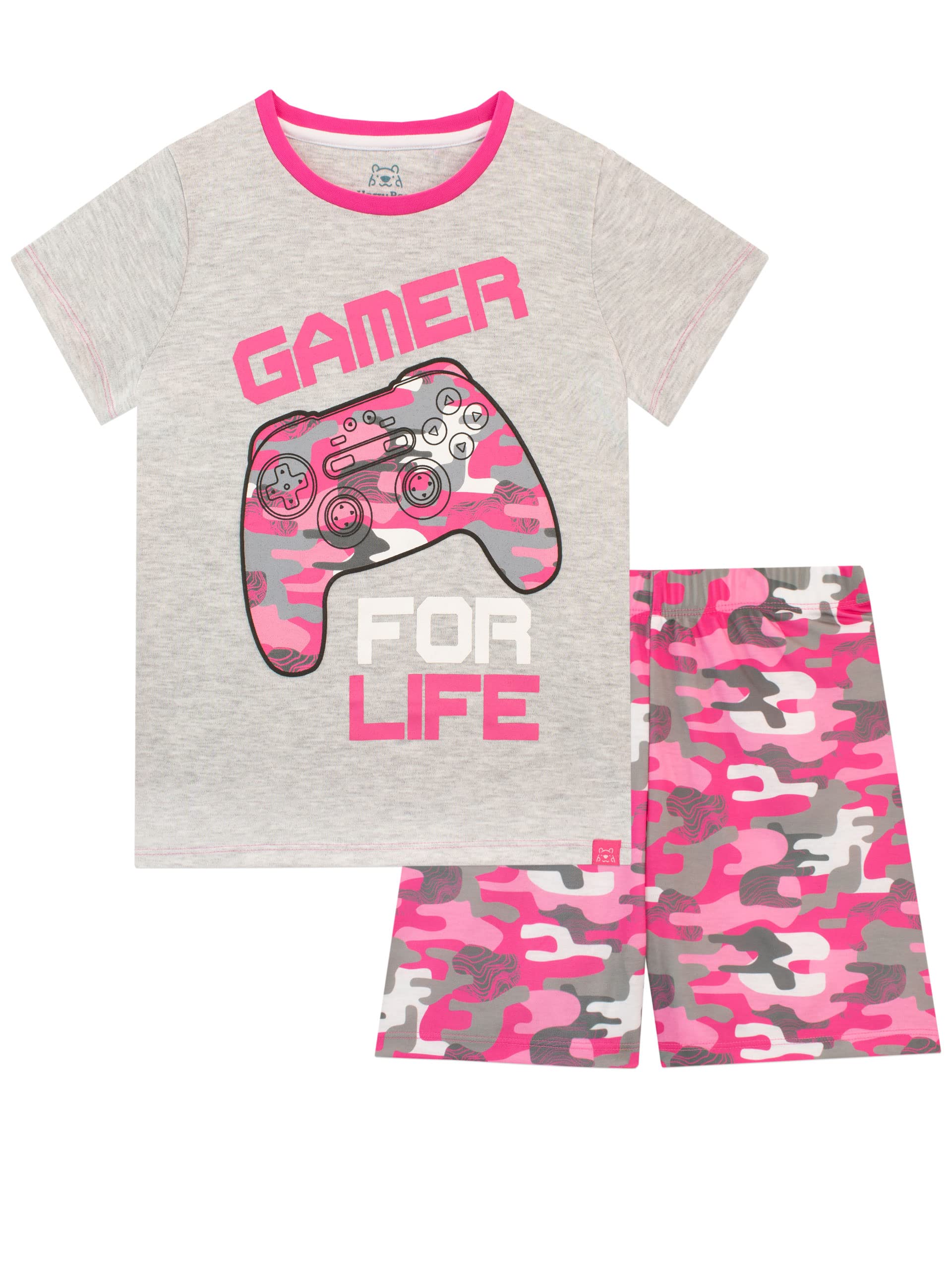 Harry Bear Girls Pink Pyjamas Gaming 9-10 Years