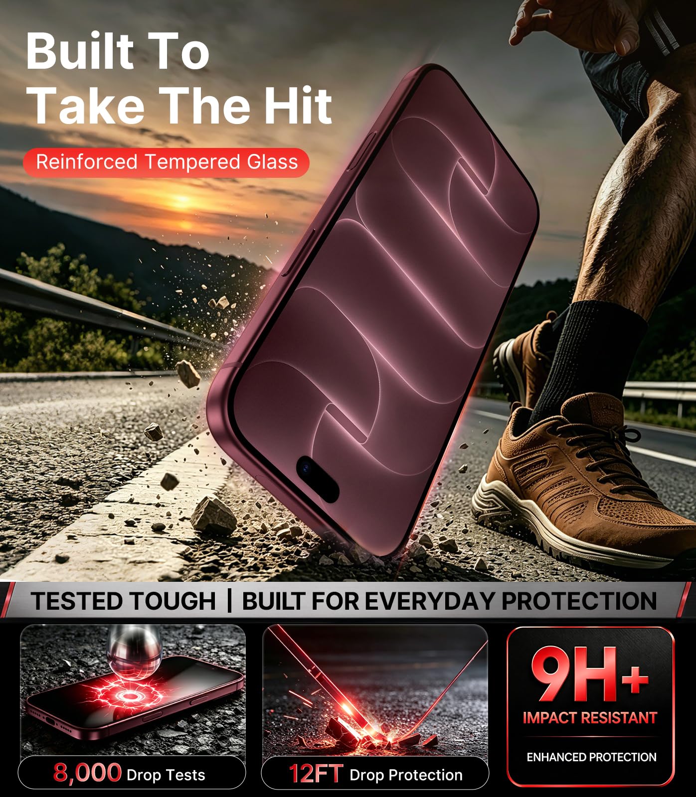 PandaShield Confezione da 4 pellicole protettive colorate per iPhone 18 Pro