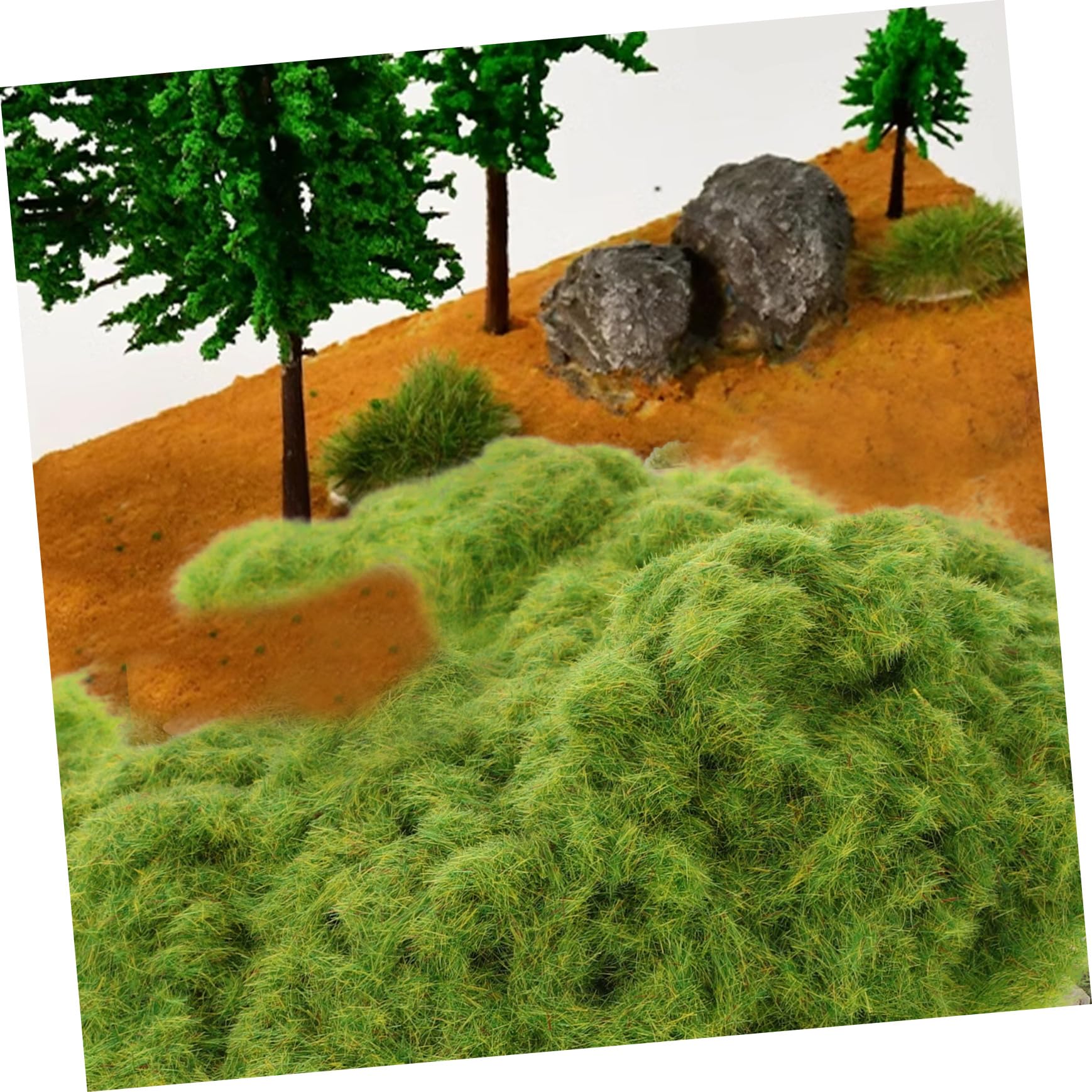 YARNOW 18 Stck. Teiliges Statisches Gras für Miniaturlandschaften Realistisches Fake Gras Verschiedenen Grüntönen für DIY Projekte Modellbau und Diorama Zubehör