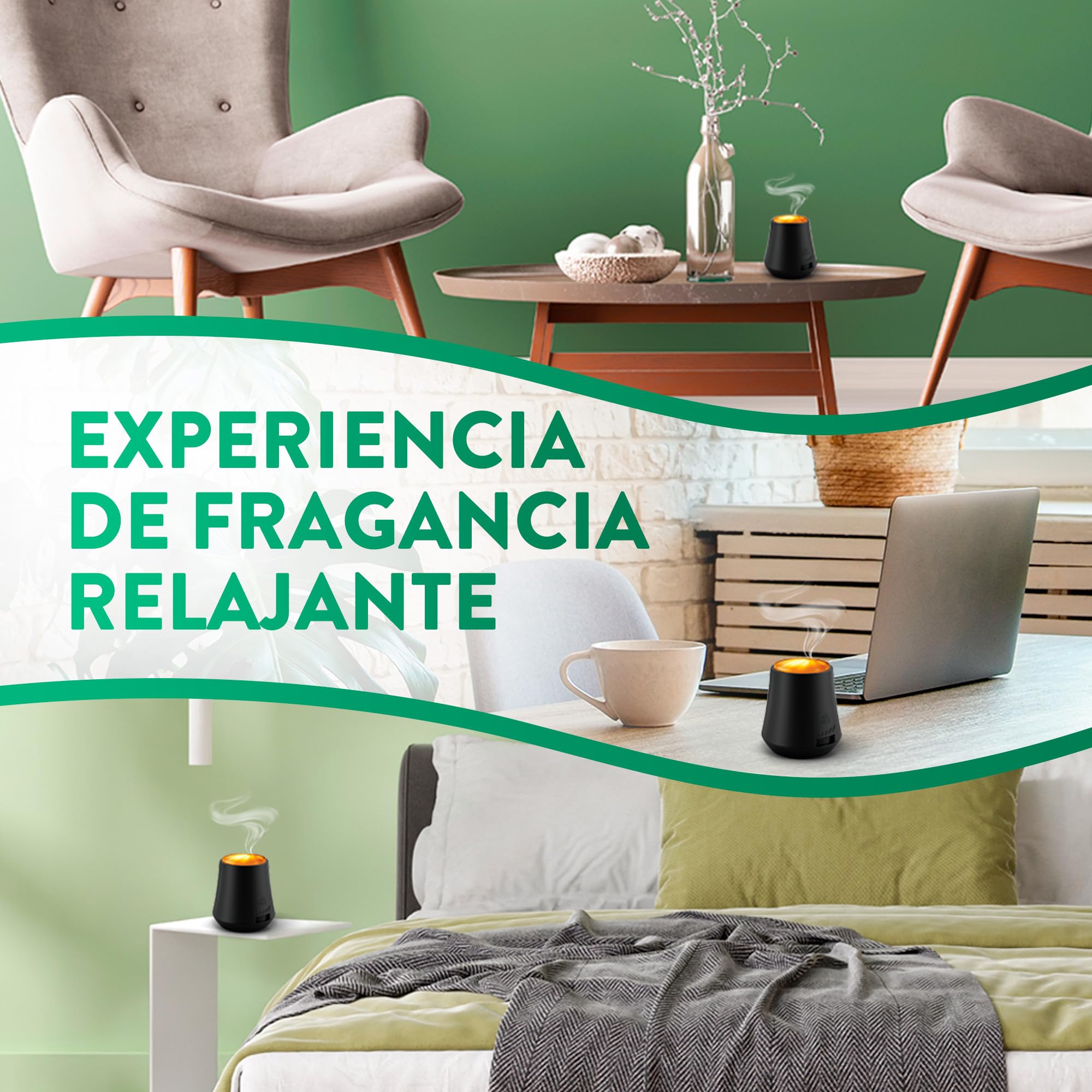 Air Wick Essential Mist - Recambio de Ambientador Difusor de Aceites Esenciales con Aroma a Brisa Marina, 9 x 20ml