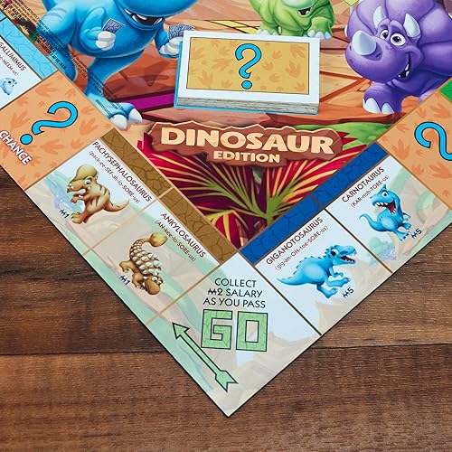 Miniatura 3 de Monopoly Junior Dinosaur Edition - Juego de mesa para niños divertidos juguetes de dinosaurio juego de mesa de dinosaurios para 2-4 jugadores