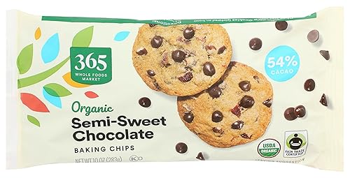 365 by Whole Foods Market, Chips de chocolate orgánico semidulce, 10 onzas