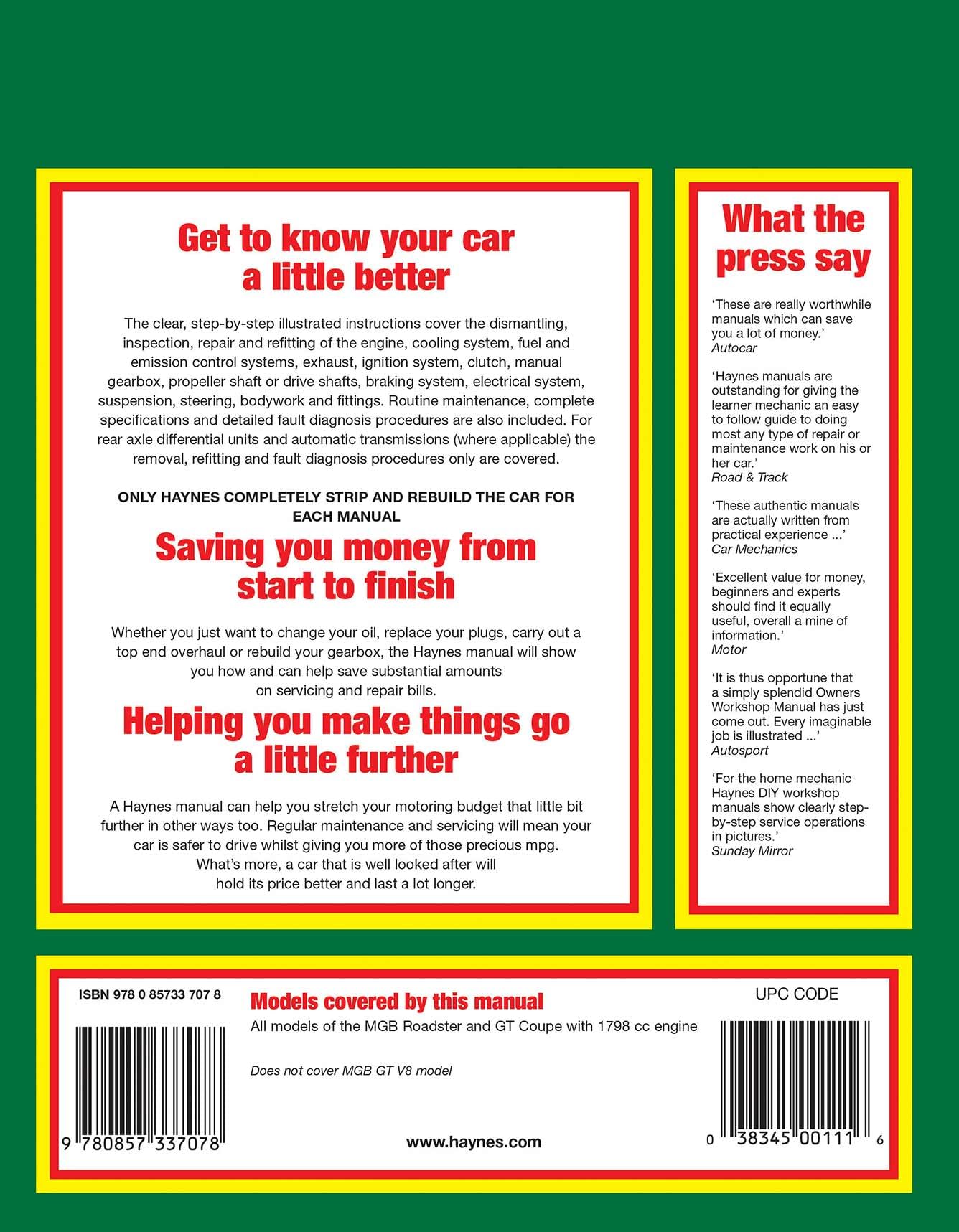 MGB Service And Repair Manual