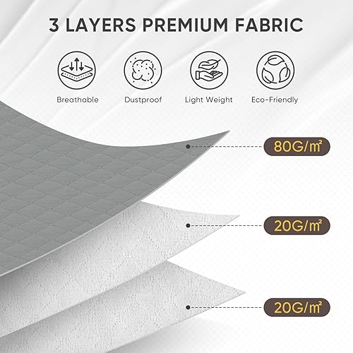 Miniatura 3 de BALEINE Paquete de 8 bolsas de almacenamiento de ropa, contenedores de almacenamiento de 24 galones con asa reforzada, cremallera resistente,