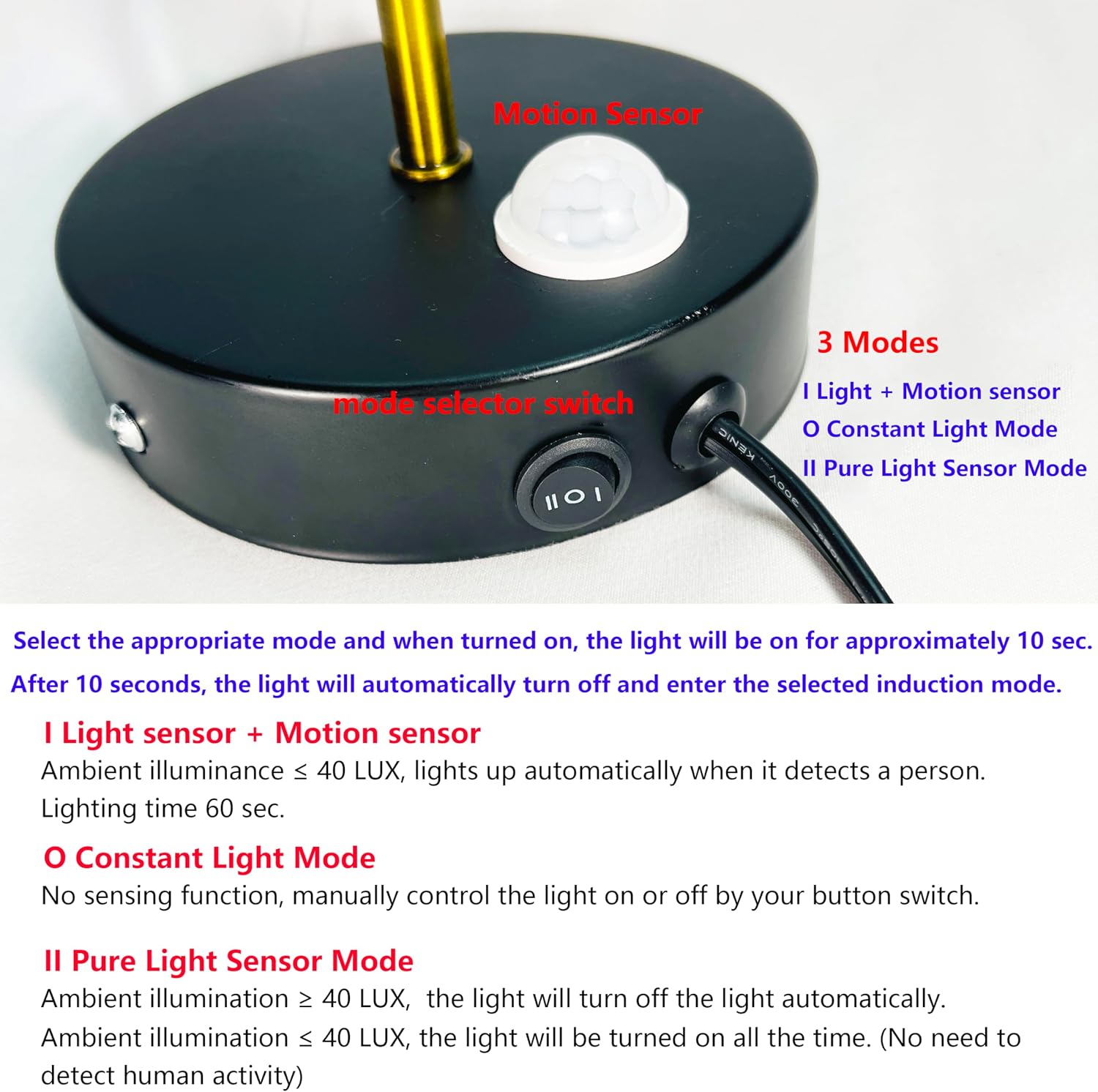 1 Pcs Motion Sensor Light Adjustable Angle 5.9 Feet Plug in Cord Vintage Design Black Metal Macaron Green Shade Wall Light for Entrance Hallway Toilet Stairs Bulb Included