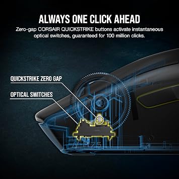 Corsair M75 WIRELESS RGB Lightweight FPS Gaming Mouse – 26,000 DPI – Swappable Side Buttons – iCUE Compatible – PC – Black