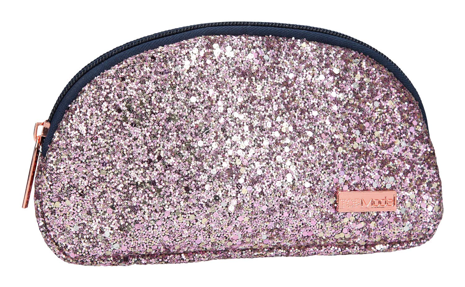 Depesche TOPModel Kosmetikköfferchen - Beauty Tasche Rosa Mit Glitzer & Spiegel