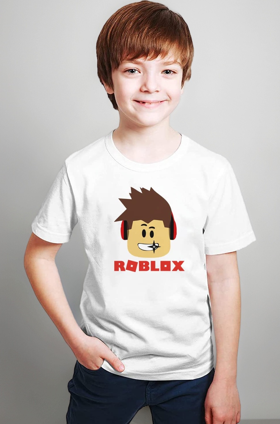 Kids T-Shirt for Boys and Girls | Graphic Printed 100% Cotton Round Neck Unisex Tshirt - KRN-RBOA7-WHT-13YR